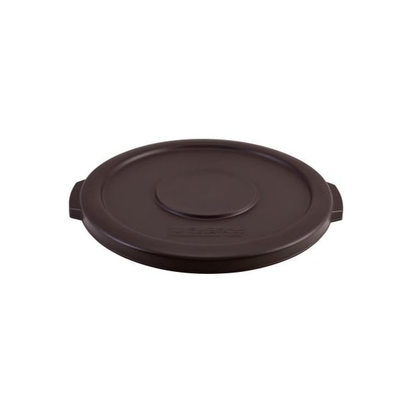 Gec Global Industrial Plastic Trash Can Lid 10 Gallon Brown - XDW-005-1-BN