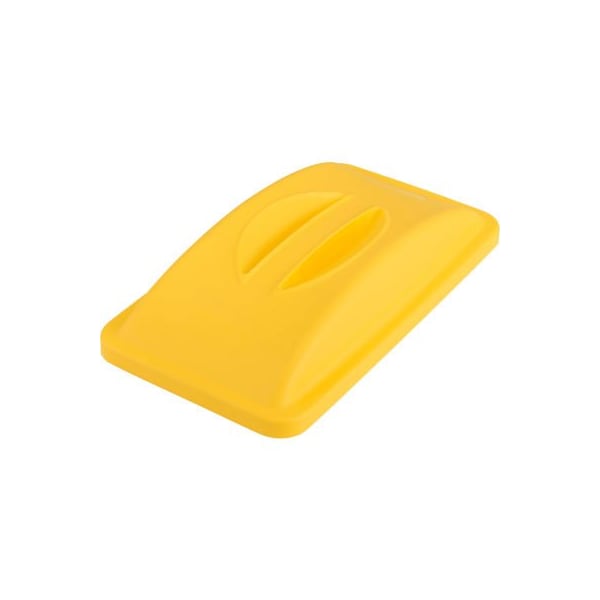 Gec Global Industrial Solid Lid w/ Handle For 23 Gallon Slim Trash Can Yellow - XDL-90L-YL