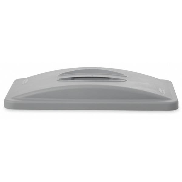 Rubbermaid Commercial 16 gal, 23 gal Dome Trash Can Lid, 11 1/4 in W/Dia, Gray, Polypropylene, 0 Openings - FG268888LGRAY