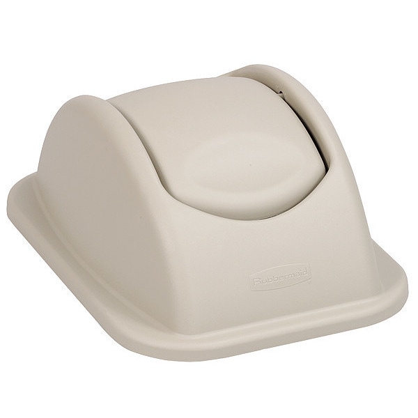 Rubbermaid Commercial 7 gal Swing Wastebasket Lid, 11 in W/Dia, Black, Resin, 1 Openings - FG306600BLA