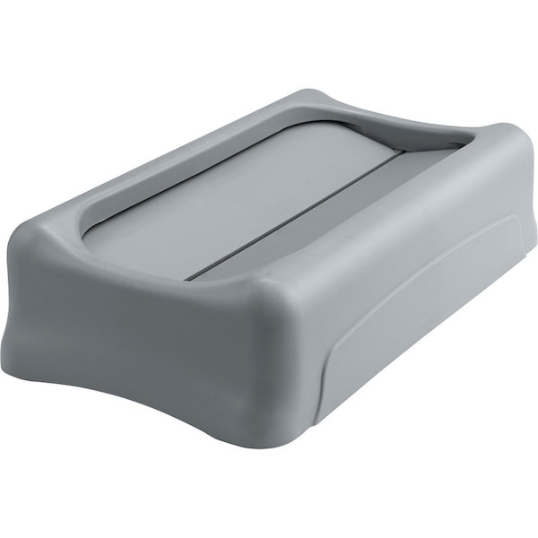 Rubbermaid Commercial Slim Jim Container Swing Lid, 20.5" W/Dia, Gray, Plastic - RCP267360GY