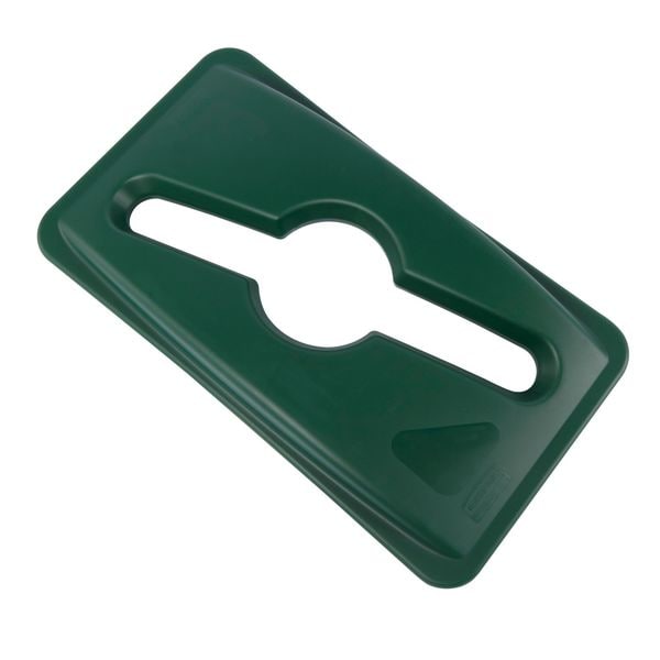 Rubbermaid Commercial 23 gal Dome Recycling Lid, 11 1/2 in W/Dia, Green, Resin, 1 Openings - 1788373