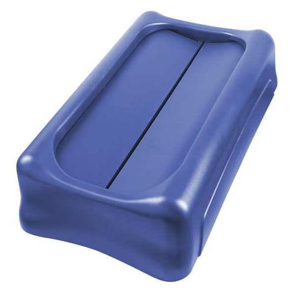 Rubbermaid Commercial Trash Can Lid, 11.4 in W/Dia, Blue, Resin - FG267360BLUE