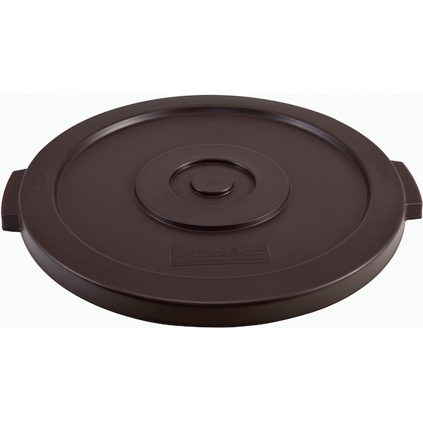 Global Industrial Plastic Trash Can Lid, 20 Gallon, Brown - 240459BN