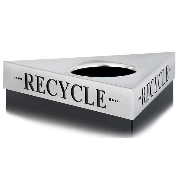 Safco Flat Trash Can Lid, 20 in W/Dia, Silver, metal - 9560RE