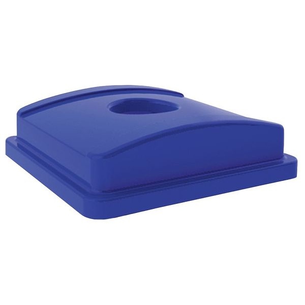 Tough Guy 32 gal Dome Bottle and Can Recycling Top, 17 in W/Dia, Blue, LLDPE, 1 Openings - 4UAW6