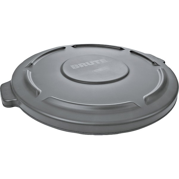 Rubbermaid Commercial Brute 20-gallon Container Lid, Gray, Plastic - RCP261960GYCT
