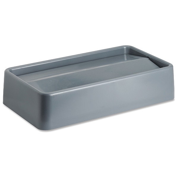 Genuine Joe Swing Space-saving Container Swing Lid, 20.3 in W/Dia, Gray - GJO02343