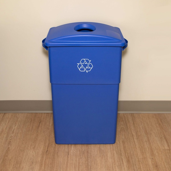 Genuine Joe 23 Gal Recycling Lid, 20.5" W/Dia, Blue - GJO98219