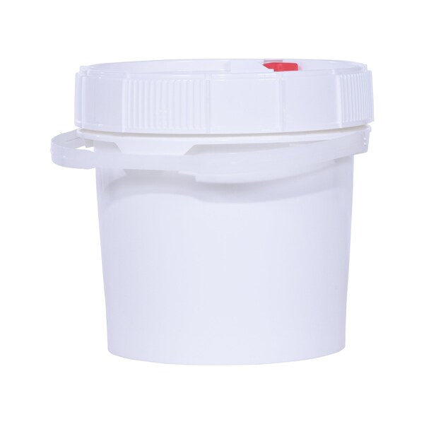 Vestil 2 Gal Trash Can Lid, 10.2 / 11.25 W/Dia, White, Polyethylene - PAIL-SCR-35-W