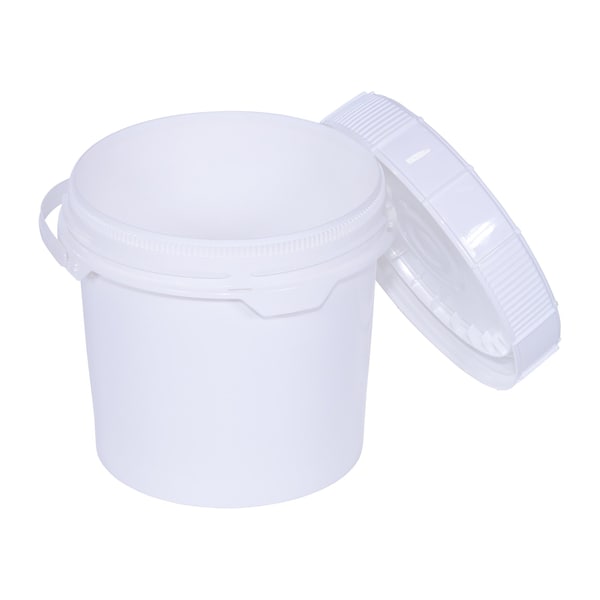 Vestil 2 Gal Trash Can Lid, 10.2 / 11.25 W/Dia, White, Polyethylene - PAIL-SCR-35-W