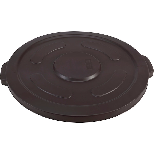 Global Industrial Plastic Trash Can Lid, 55 Gallon, Brown - 240465BN