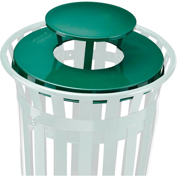Global Industrial Rain Bonnet Lid, Green, Steel - 260CP786