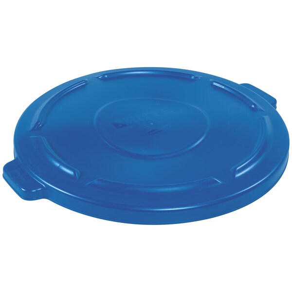 Brute Rubbermaid Flat Trash Can Lid - 44 Gallon, Blue - RUB344LBLU