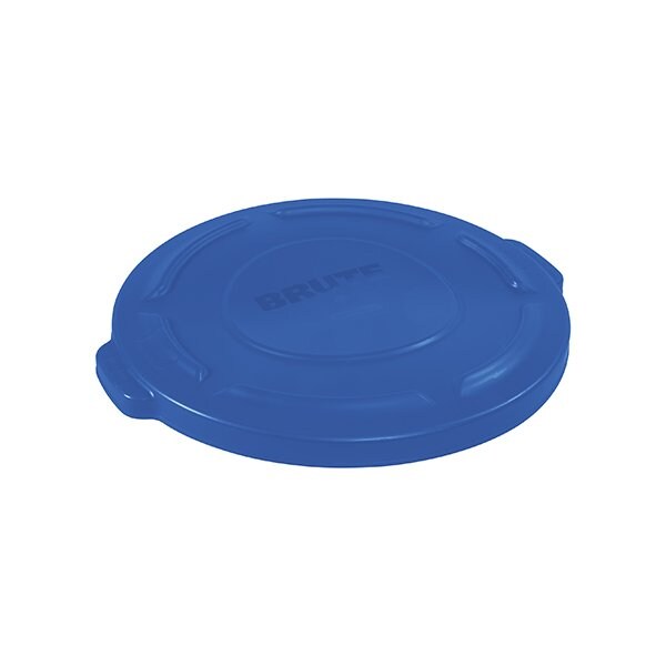 Rubbermaid Rubbermaid Brute Flat Trash Can Lid - 20 Gallon, Blue - BUY00029405