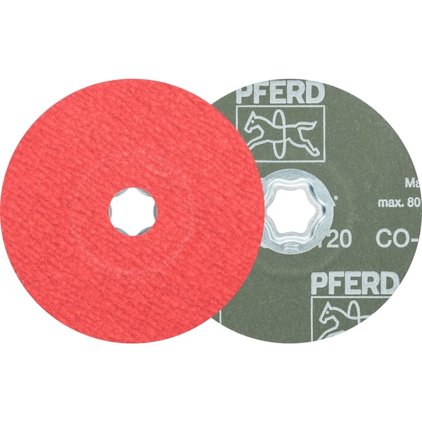 Disco de fibra Pferd Combiclick, 5", Co-Cool, 120 Grit - 40738