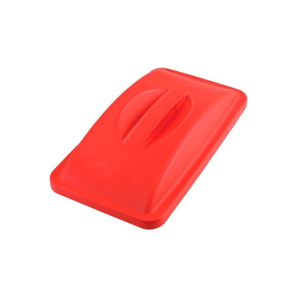 Gec Global Industrial Solid Lid w/ Handle For 23 Gallon Slim Trash Can Red - XDL-90L-RD