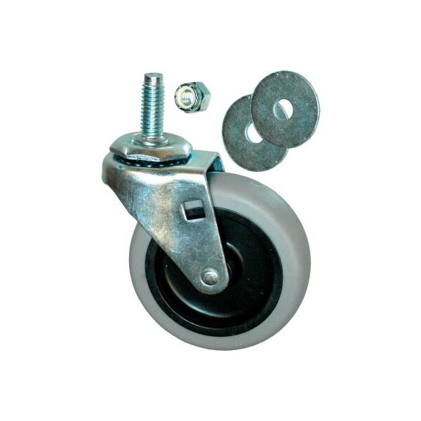 Specialmade Goods And Services Rubbermaid 3in Swivel Stem Caster With Hardware, Gray - - FG3530L10000