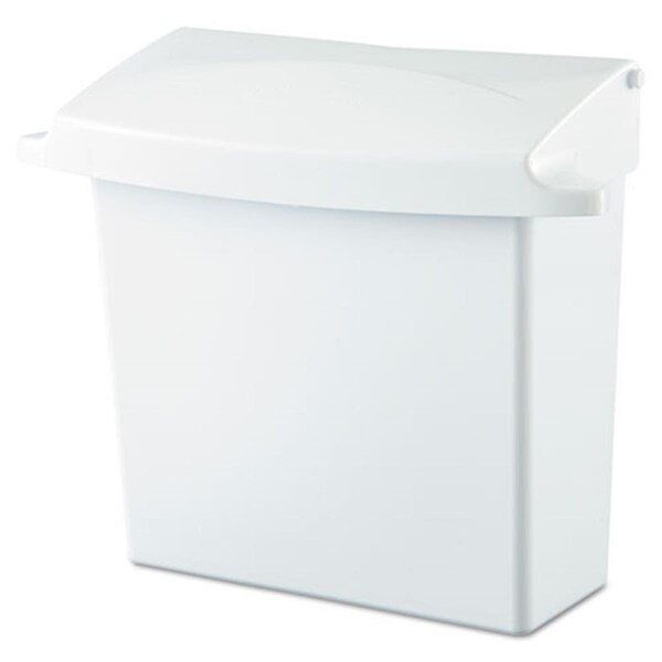 Eat-In Rubbermaid Commercial  Sanitary Napkin Receptacle with Rigid LinerWhite - EA194954