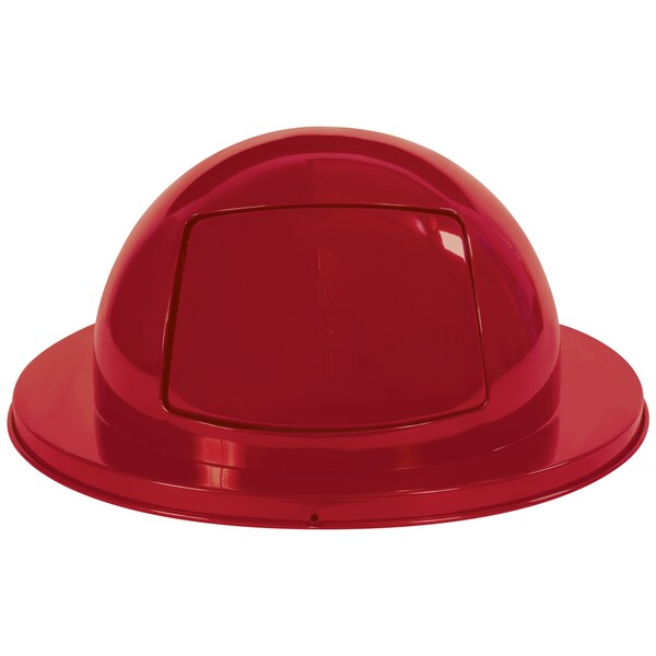 Brute Rubbermaid Steel Dome Lid - 55 Gallon, Red - RUB355SDR