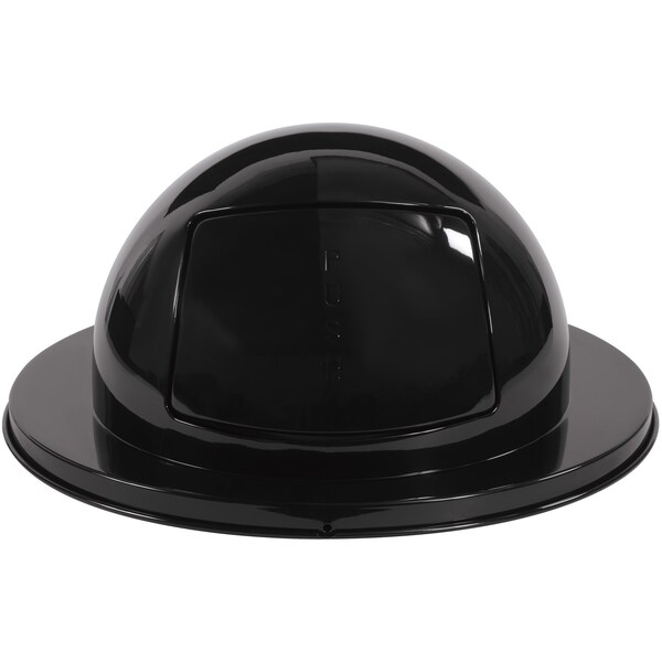 Brute Rubbermaid Steel Dome Lid - 55 Gallon, Black - RUB355SDBL