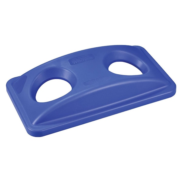 Global Industrial Recycling Bottle & Can Lid, 20 W/Dia, Blue, Plastic - 261905BL