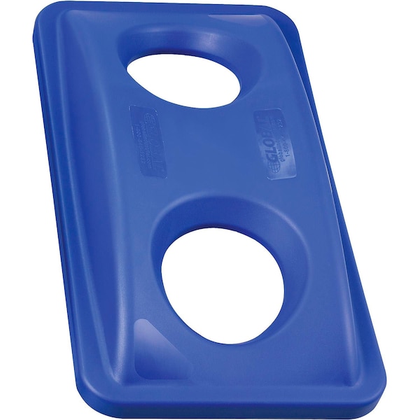 Global Industrial Recycling Bottle & Can Lid, 20 W/Dia, Blue, Plastic - 261905BL