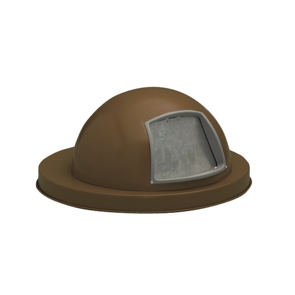 Witt Industries Brown Outdoor, Metal Dome Top with Push Door - M3601-DTL-BN