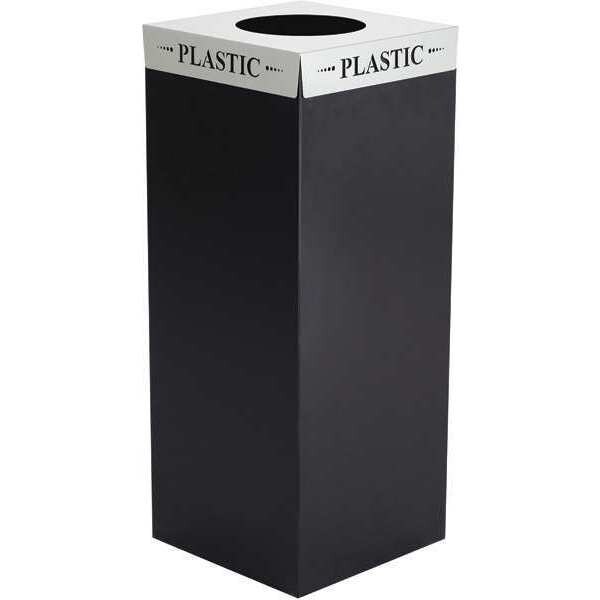 Safco Recycling Lid, 10 in W/Dia, Silver - 2990PC