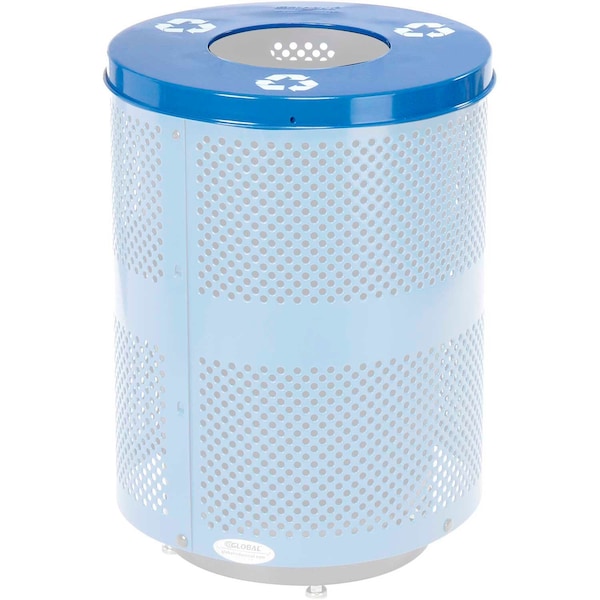 Global Industrial Recycling Lid, Blue, Steel - 261CP799