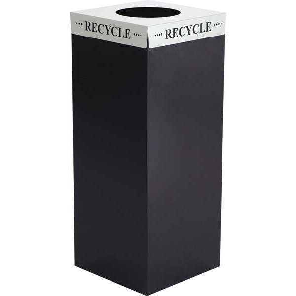 Safco Recycling Lid, 10 in W/Dia, Silver - 2990RE