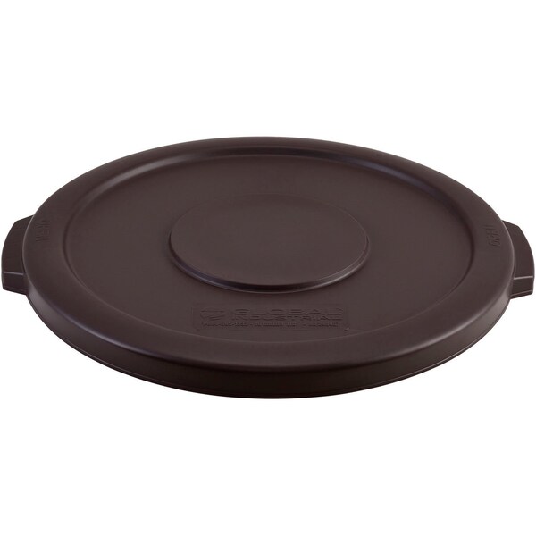 Global Industrial Plastic Trash Can Lid, 10 Gallon, Brown - 240457BN