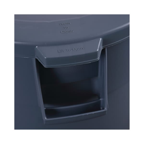 Boardwalk 32 Gal Flat-Top Lid Waste Receptacle Lids, Gray, Plastic - 1868182