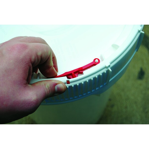 Vestil 2 Gal Trash Can Lid, 10.2 / 11.25 W/Dia, White, Polyethylene - PAIL-SCR-65-W