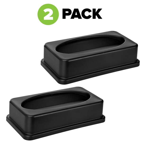 Alpine Industries Black Slim Trash Can Swing Lid, PK2 - ALP478-2-BLK-2PK