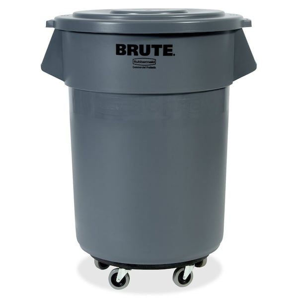 Rubbermaid Commercial Brute 55-gallon Container Lid, Gray, Plastic - RCP265400GYCT