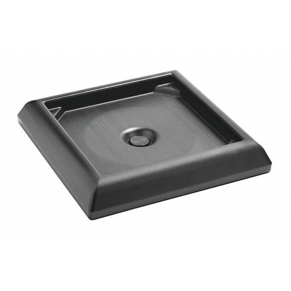 Rubbermaid Commercial 45 to 65 gal Trash Can Lid, 24 1/2 in W/Dia, Black, Plastic - FG917700BLA