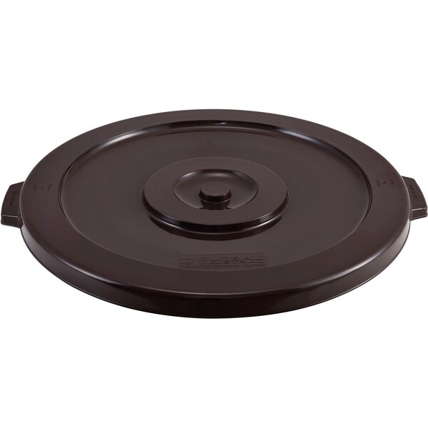 Global Industrial Plastic Trash Can Lid, 32 Gallon, Brown - 240461BN