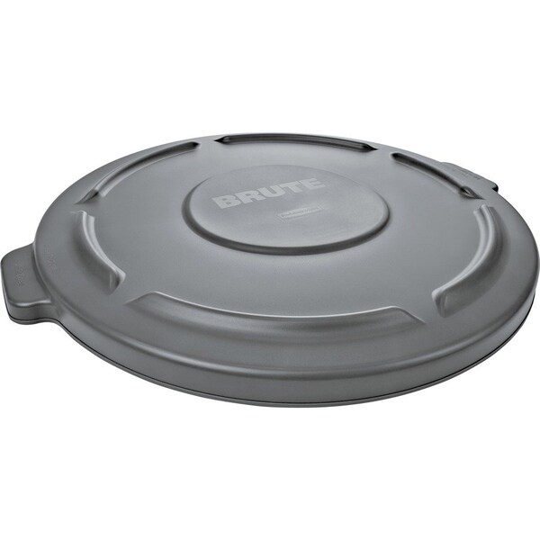 Rubbermaid Commercial Brute 32-Gallon Container Flat Lids, Gray, Plastic - RCP263100GYCT