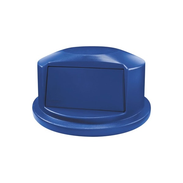 Rubbermaid Commercial 44 Gal Trash Can Lid, 25 in W/Dia, Blue, Plastic - RUB344DBLU
