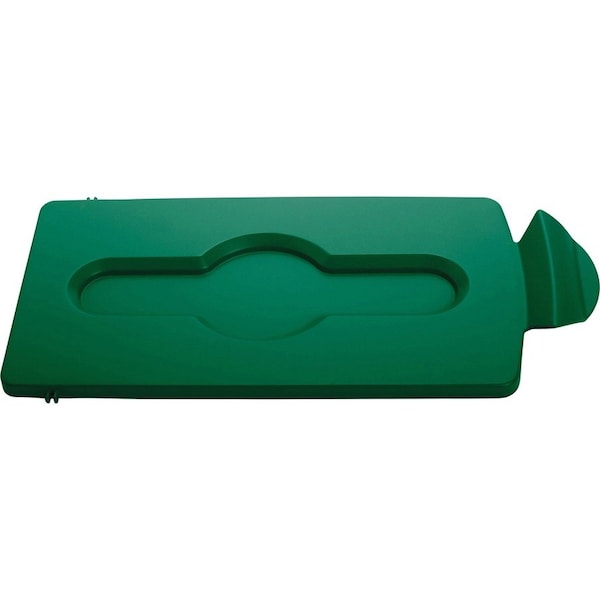 Rubbermaid Commercial Slim Jim Green Closed Lid Insert, Green, Plastic - RCP2007884