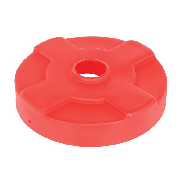 Vestil DRUM RECYCLING LID 30 GAL DRUM RED - DC-P-30-CAN-RD