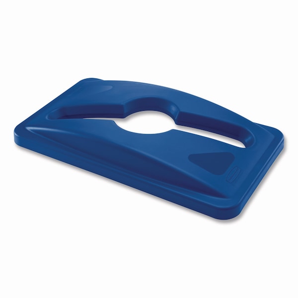 Rubbermaid Commercial Trash Can Lid, 12.1 in W/Dia, Blue, Plastic - 1788372