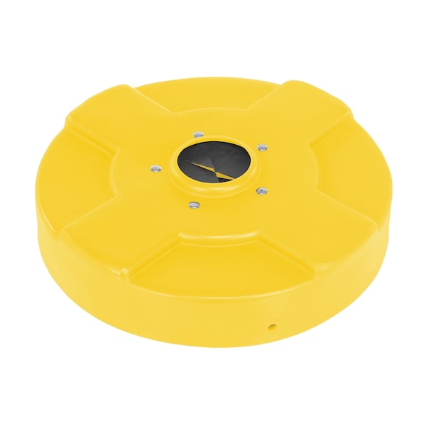 Vestil DRUM RECYC LID FLAP 30 GAL(CLOSED) YELLOW - DC-P-30-CANF-YL