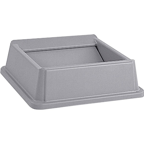 Rubbermaid Commercial Untouchable Square Swing Top, 20.1" W/Dia, Gray - RCP266400GYCT