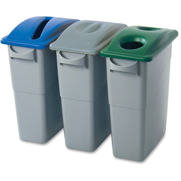 Rubbermaid Commercial Slim Jim Paper Recycling Container Lid, 11" W/Dia, Blue, Resin - RCP270388BE