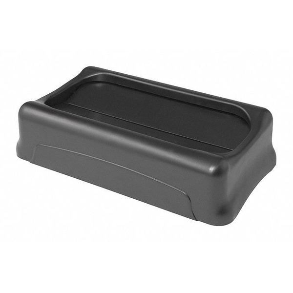Rubbermaid Commercial 16 Gal and 23 Gal Swing Trash Can Lid, Black - 267360BK