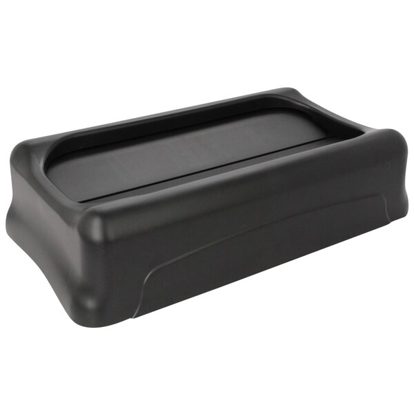 Rubbermaid Commercial 16 Gal and 23 Gal Swing Trash Can Lid, Black - 267360BK