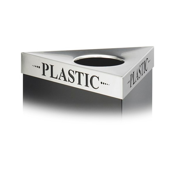 Safco Flat Trash Can Lid, 20 in W/Dia, Silver, metal - 9560PC