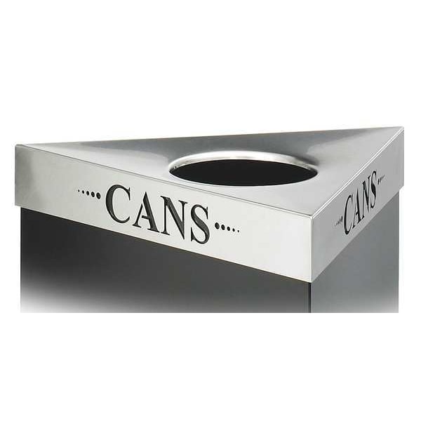 Safco Flat Trash Can Lid, 20 in W/Dia, Silver, metal - 9560CZ